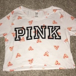 Vs PINK Pizza Crop Shirt